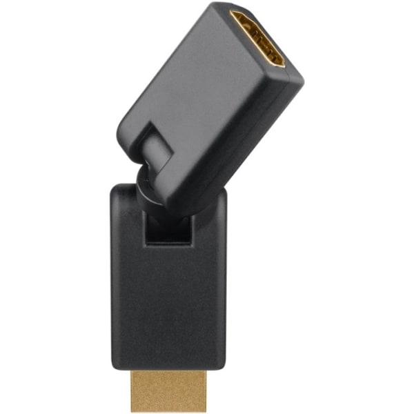 Goobay HDMI™-adapter 360°, Guldpläterad (4K @ 60 Hz) HDMI™-uttag (typ A) > HDMI™-kontakt (typ A); böjbar