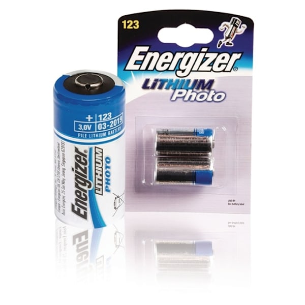 Energizer 2x Lithium 3V batteri EL123 FSB2 (628289)