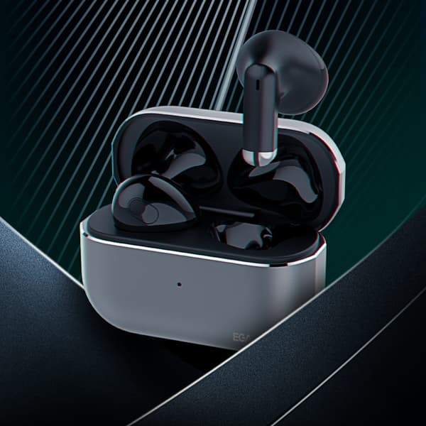 ET03 True Wireless Bluetooth-hörlurar, Svart Svart