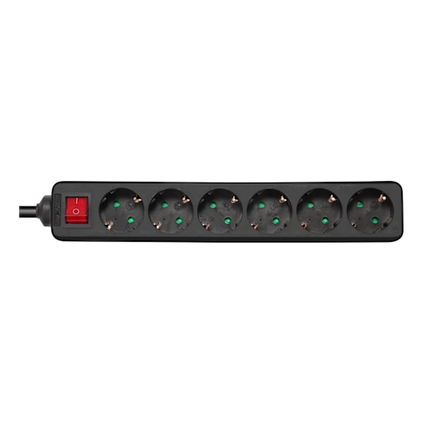 DELTACO outlet 6xCEE 7/3 1xCEE 7/7 switch 5m black