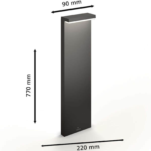 Philips Bustan Pollare Ultra Efficient LED 3,8W 800lm 2700K Antracit