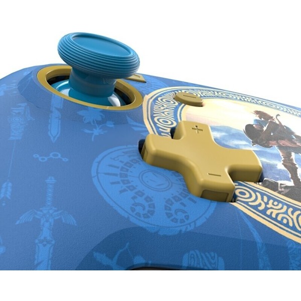 PDP Gaming Rematch Wired Controller – Hyrule Blue -langallinen ohjain, Switch