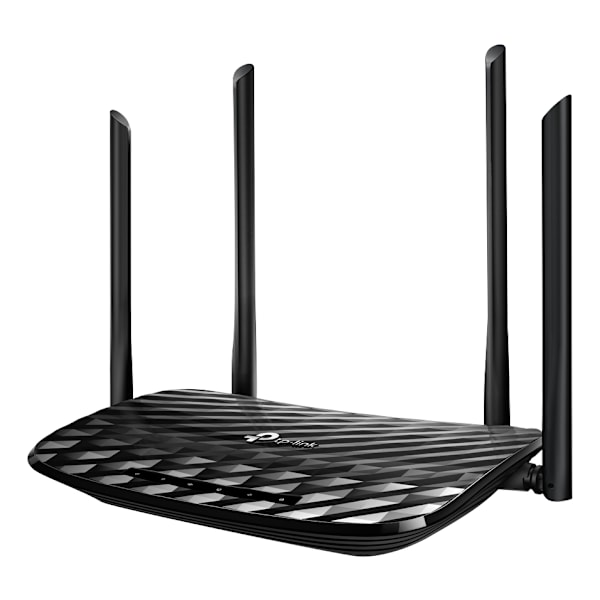TP-Link Archer C6 langaton reititin, MU-MIMO, 802.11ac, musta