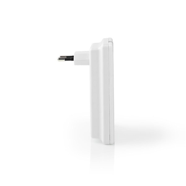 Nedis Trådlösa dörrklockan | Strömadapter | 220 - 240 V AC 50 Hz | 1x CR2032 | Volym: 80 dB | Signalområde: 300 m | IP44 | Justerbar volym | 36 Melodi