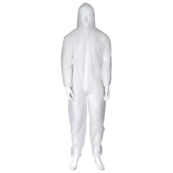 Protective Coverall - engångs overall med huva, XL, Vit