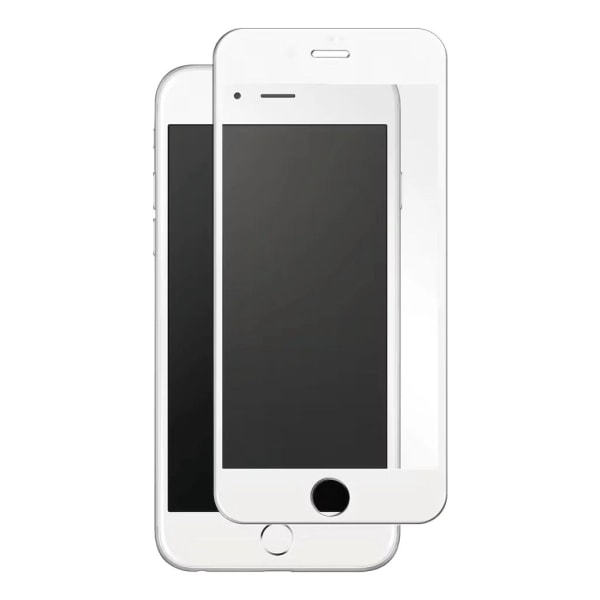 panzer iPhone 8/7/6S Full Fit silikaattilasi valkoinen Transparent