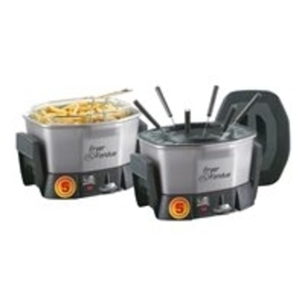 FRITEL Starter Deep Fryer / Fondue 1.5 liters Black/Gray/Silver