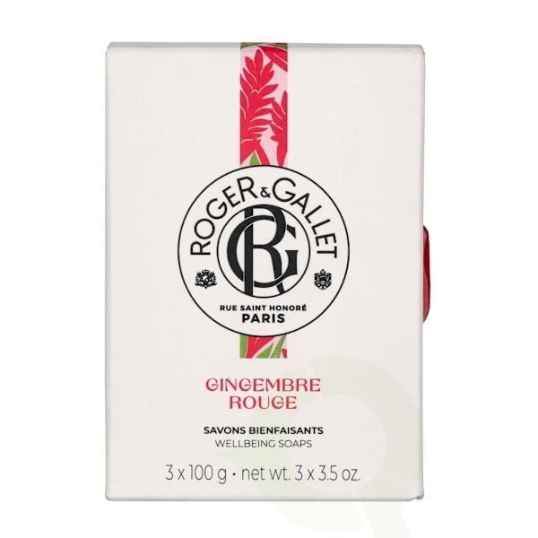 Roger & Gallet Gingembre Rouge Giftset 300 g Soap Bar - 3x100gr