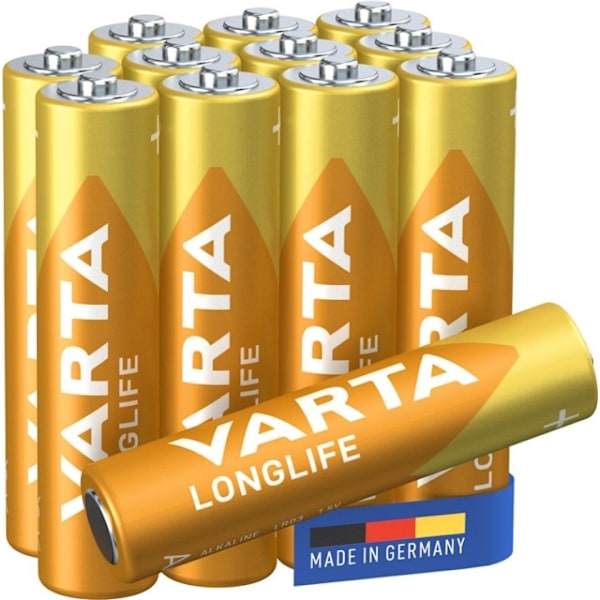 Varta LR03/AAA (Micro) (4103) batteri, 12 stk. æske alkaline mangan batteri, 1,5 V