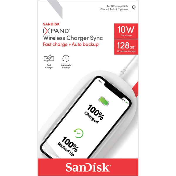 SanDisk iXpand 128GB Trådlös Laddare & Synk