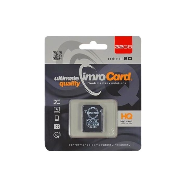 IMRO MicroSDHC 32GB cl.10 UHS-I med adapter