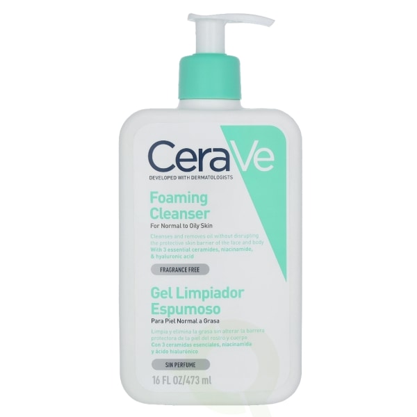 Cerave Foaming Cleanser w/Pump 473 ml For Normal To Oily Skin, F