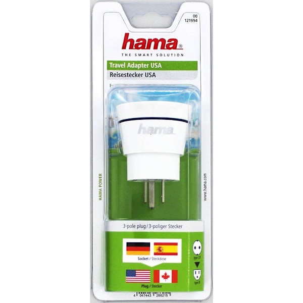 Hama Rejseadapter EU-USA/Amerika