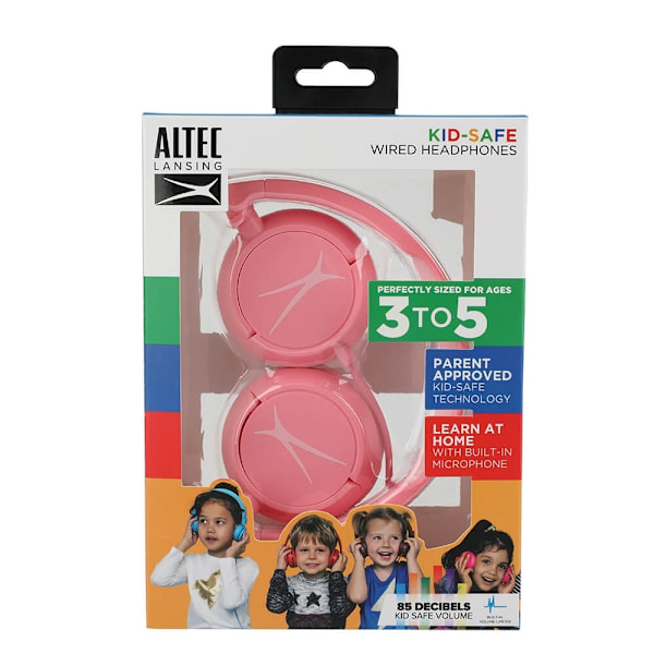 Altec Lansing Barnhörlur Trådad On-Ear Rosa Rosa