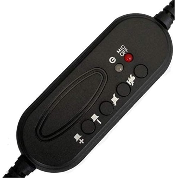 Call Center-kuulokkeet kaukosäätimellä, USB, Musta