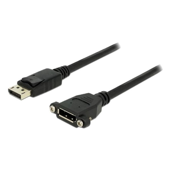 Delock Cable Displayport 1.2 male > Displayport female panel-mount 1 m