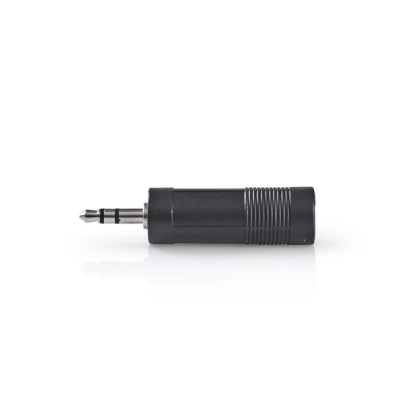 Nedis Stereo Audio Adapter | 3.5 mm Hanstik | 6.35 mm Hunstik | Nikkelplateret | Lige | ABS | Sort | 1 stk. | Box