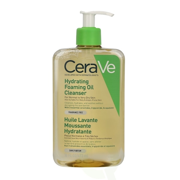 Cerave Hydrating Foaming Oil Cleanser 473 ml For Normal To Very Dry Skin/Fragrance Free