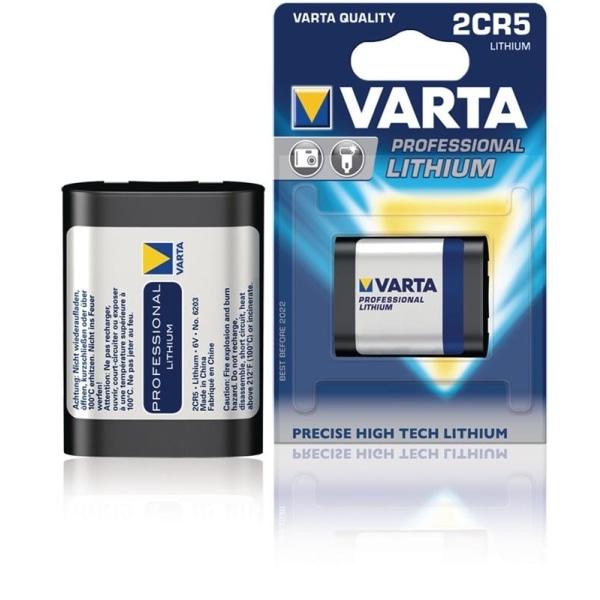 Varta Lithium Battery 2CR5 | 6 V DC | 1400 mAh | 1 - Läpipainopakkaus | Harmaa / Hopea