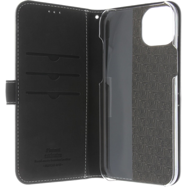 Insmat Exclusive Flip Case -lompakkokotelo, iPhone 15, valkoinen Vit