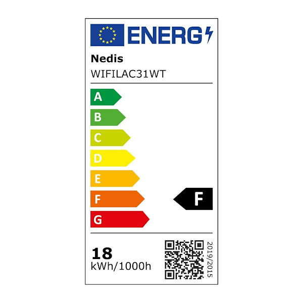 Nedis SmartLife Kattovalo | Wi-Fi | Lämpimästä kylmään valkoiseen / RGB | Pyöreä | Halkaisija: 290 mm | 1800 lm | 2700 - 6500 K | IP20 | Energialuokka