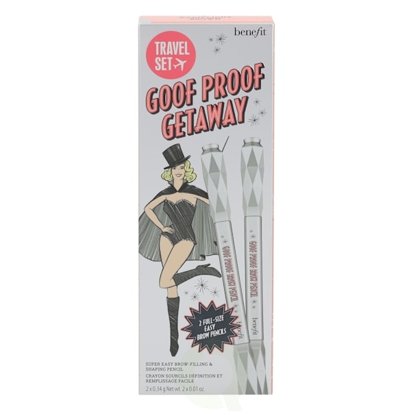Benefit Goof Proof Getaway Duo 0.68 gr 2x Brow Shaping Pencil/Travel Set/Waterproof 12 Hours