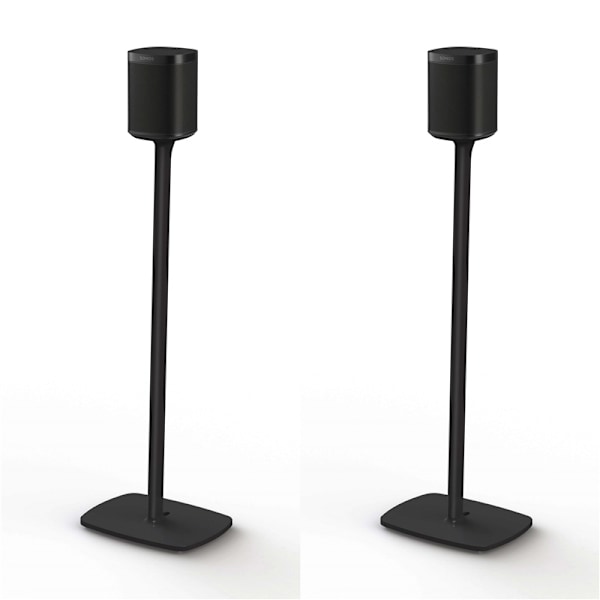 FLEXSON Golvställ för Sonos ONE/ONE SL/PLAY:1 Svart 2-pack