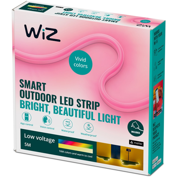 WiZ WiFi Smart RGBW-Lysstribe Udendørs 5m