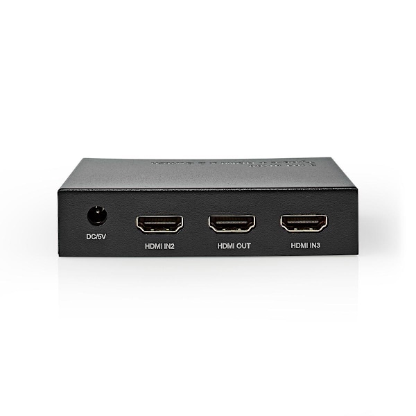 Nedis HDMI ™ Kytkin | 3-Porttinen port(s) | 1x USB-C™ / 2x HDMI™ tuloliitäntä | 1x HDMI™ lähtö | 4K@60Hz | 18.0 Gbps | Metalli | Antrasiitti