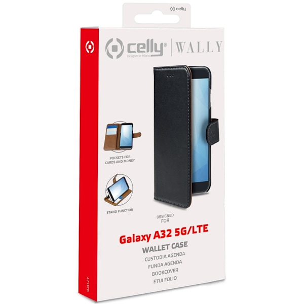 Celly Wallet Case Galaxy A32 5G SM-A326B Svart
