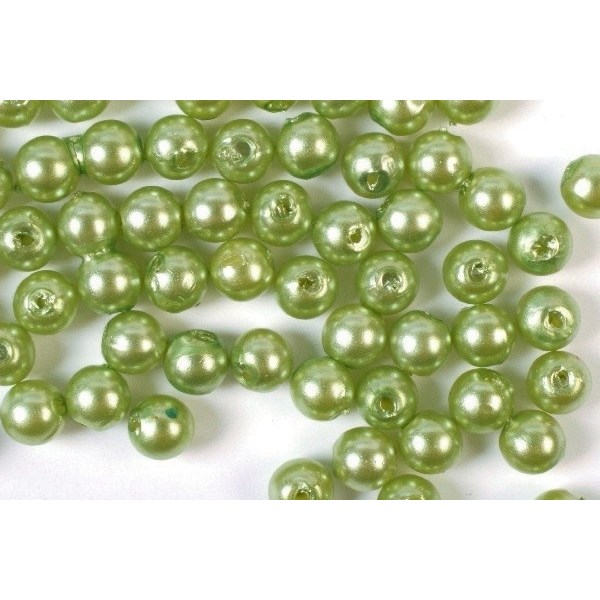 Plastpärlor 4mm 500g, Lime