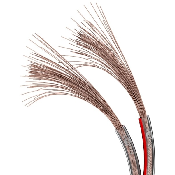 Goobay Högtalarkabel transparent CCA 25 m rulle, tvärsnitt 2 x 1,5 mm²