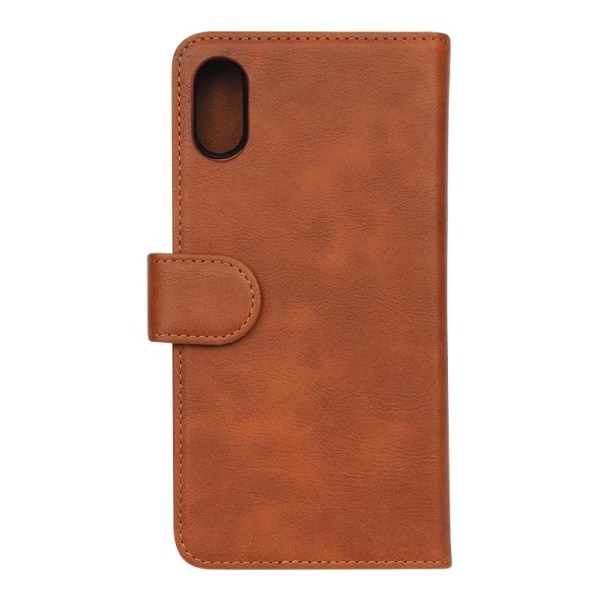 Essentials iPhone X/XS, PU wallet 3 kort avtagbar, ljus brun Brun