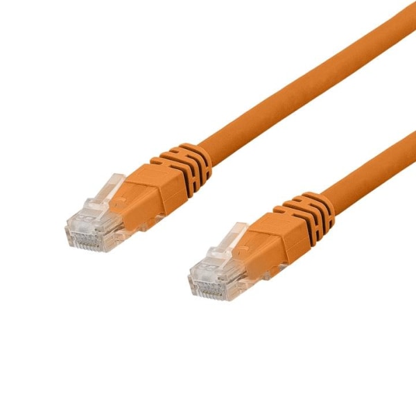 Deltaco U/UTP Cat6a patch cable, LSZH, 2m, orange