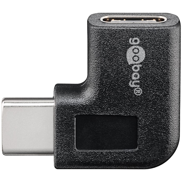 Goobay Adapter USB-C™ till USB-C™ 90°, svart USB-C™ uttag > USB-C™ plugg