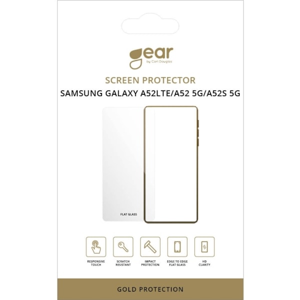 GEAR Skärmskydd 2.5D Samsung A52 LTE, A52 5G, A52S 5G Transparent