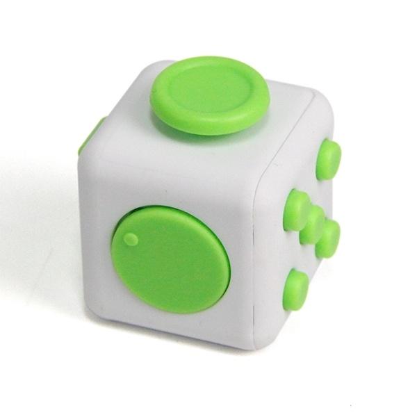 Fidget Cube, lisää keskittymistä, valkoinen/vihreä