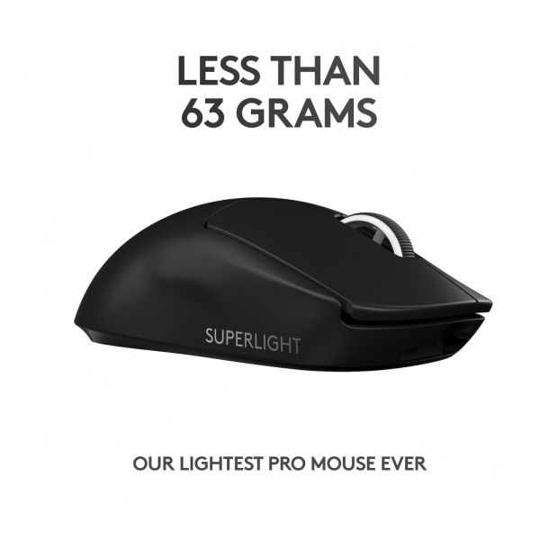 Logitech PRO X SUPERLIGHT Langaton pelihiiri, Musta