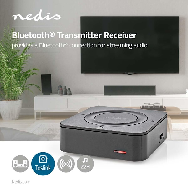 Nedis Bluetooth® Transmitter | Tilslutninger indgang: 1x AUX / 1x SPDIF | Tilslutninger udgang: 1x AUX / 1x SPDIF | AptX ™ Low latency / AptX™ / SBC |