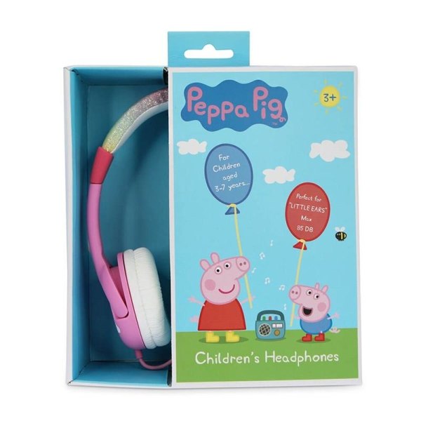 Peppa Pig Hörlur Junior On-Ear 85Db Prinsessan Peppa Rosa