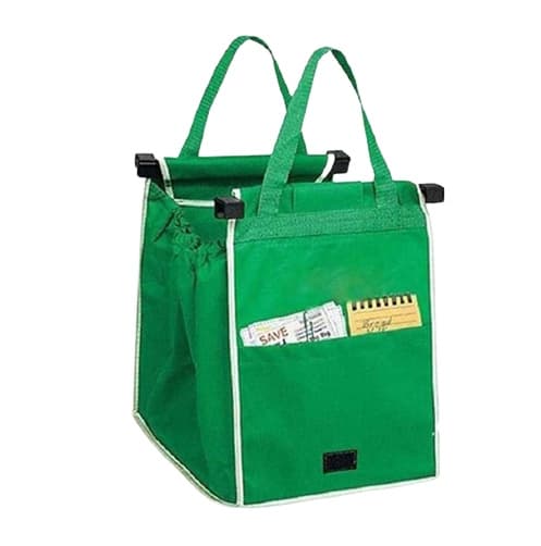 Vikbar och Återanvändbar Shoppingväska, Grön