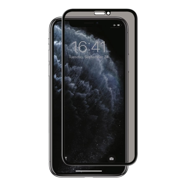 panzer iPhone X/XS/11 Pro, Full Fit Privacy Glass, 2-suuntainen Svart