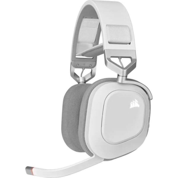 Corsair HS80 RGB Trådlös - Headset med mikrofon, vit
