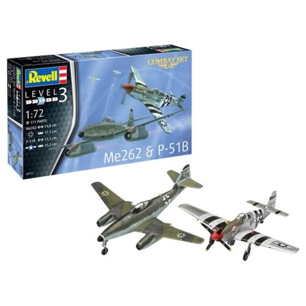 Revell 1:72 Model Set Combat Set Me262 & P-51B