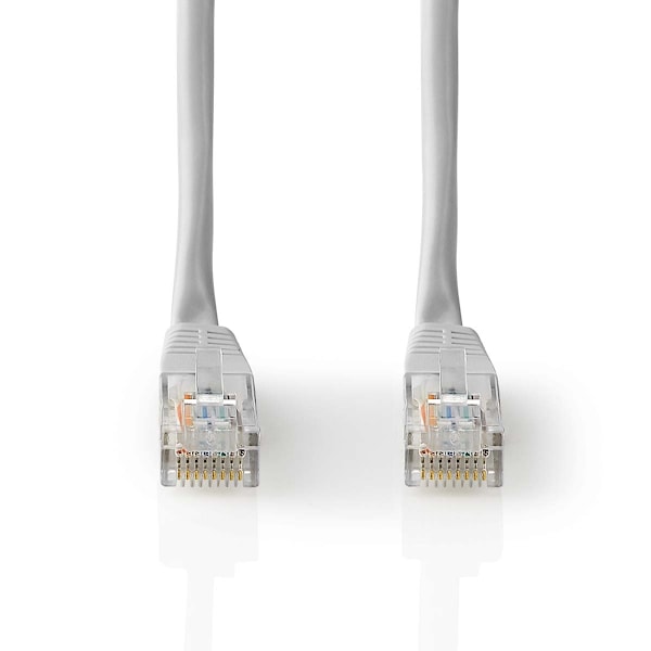 Nedis CAT5e netværkskabel | U/UTP | RJ45 Han | RJ45 Han | 15.0 m | Runde | PVC | Grå | Label