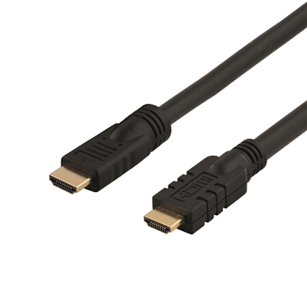 DELTACO aktiiv. HDMI-kaapeli, HDMI High Speed with Ethernet, 10m,musta