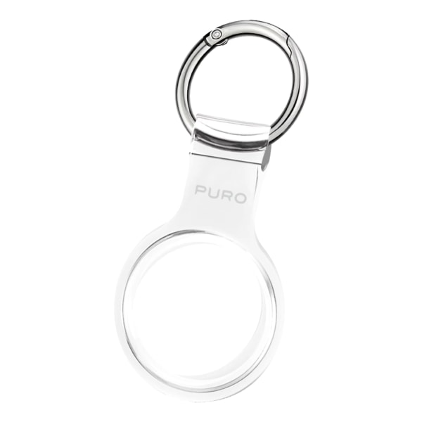 Puro Apple AirTag NUDE KeyChain with Carabiner, transparent