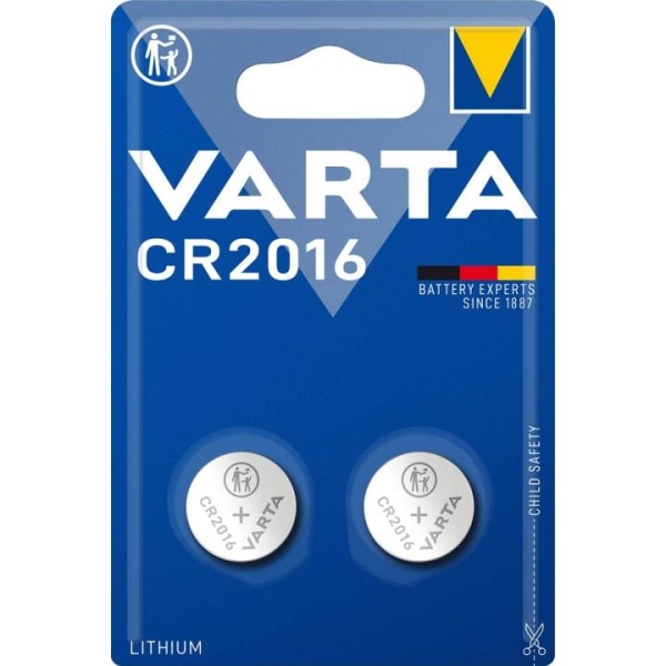 Varta Lithium knappcellsbatteri CR2016 | 3 V DC | 87 mAh | 2-Bli