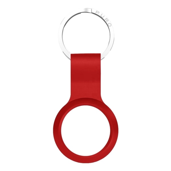Puro Apple AirTag ICON Keychain with Carabiner, red