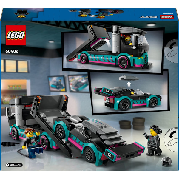 LEGO City Great Vehicles 60406  - Race Car and Car Carrier Truck